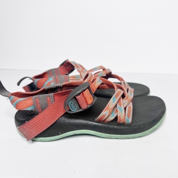 Chaco ZX/1 Ecotred Kids Orange Strappy Sandals Size 1 Kids - Picture 3 of 6